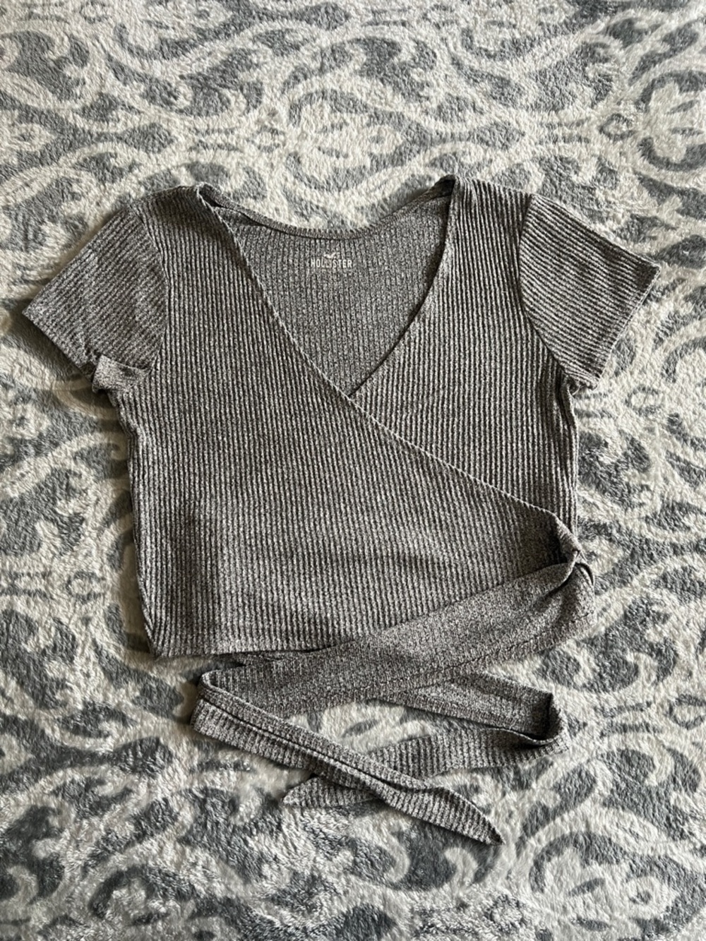 Hollister Ribbed Wrap Around Top